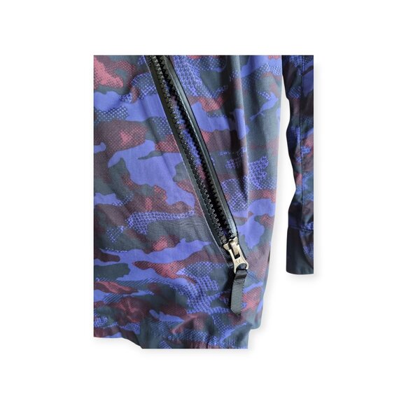 Lululemon Rain For Daze Jacket II Hounds Camo Emperor Blue Black - Picture 12 of 14